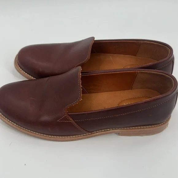 Portland Leather Patina Classic Loafers Deep Red 10 - Picture 4 of 8